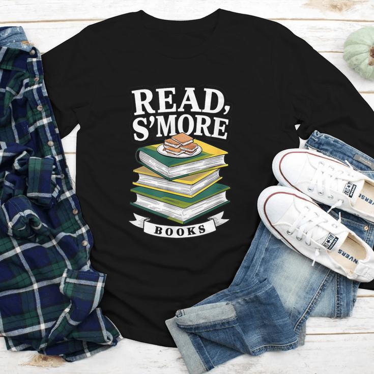 Read S'More Books Marshmallow Reading Smores Youth Long Sleeve Tee