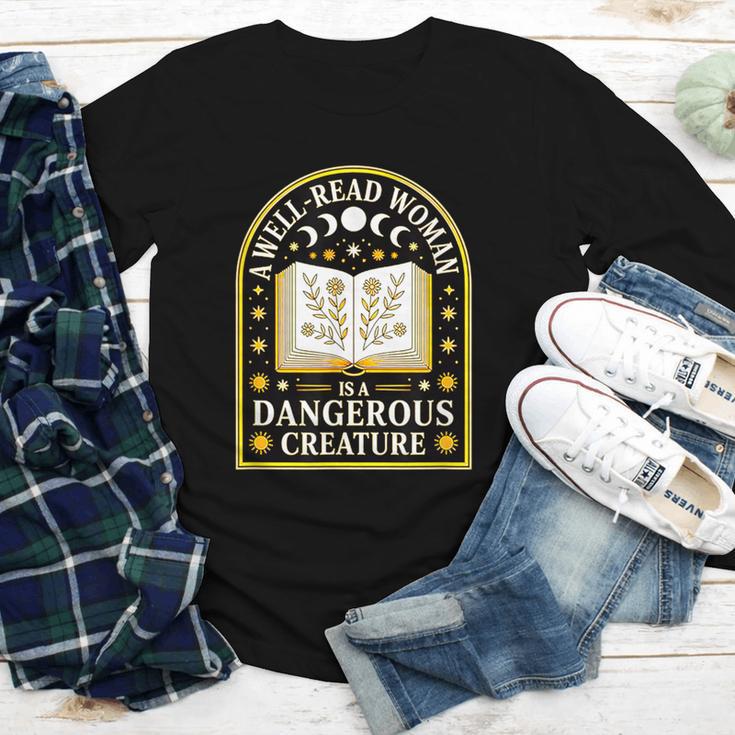 A Well Read Woman Is A Dangerous Creature For Book Lovers Youth Long Sleeve Tee