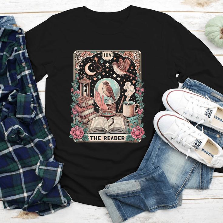 The Reader Tarot Card Shirt Bird Book Lover Bookworm Youth Long Sleeve Tee