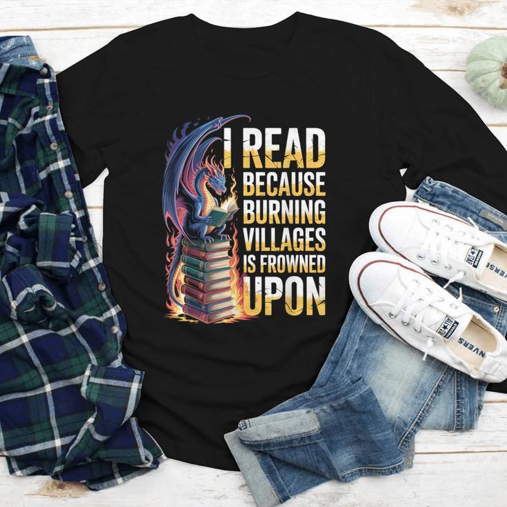 Reading Bookish Dragon Fantasy Youth Long Sleeve Tee