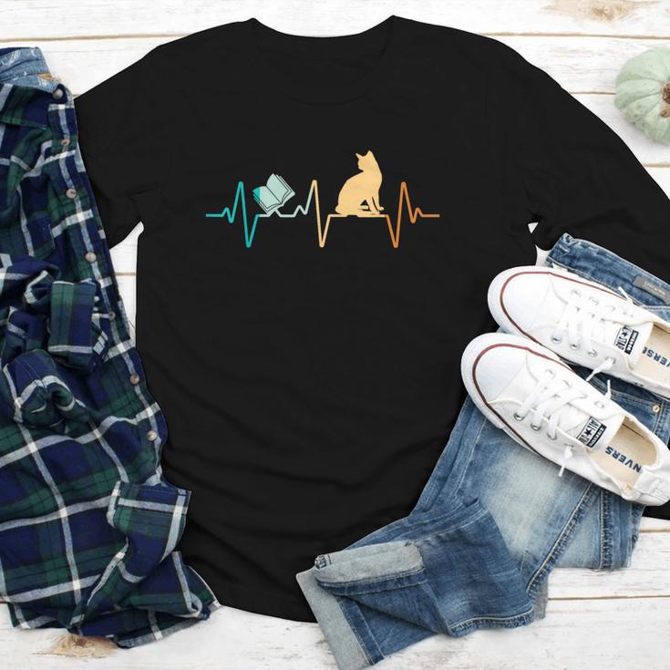 Reading Cat Heartbeat Book & Cat Lover Youth Long Sleeve Tee Reading Cat Heartbeat Book & Cat Lover Youth Long Sleeve Tee