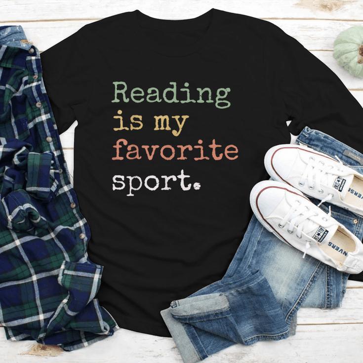 Reading Is My Favorite Sport Book Lovers Man Woman Youth Long Sleeve Tee