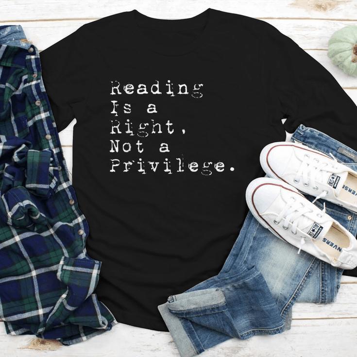 Reading Is a Right Not a Privilege Banned Books Youth Long Sleeve Tee