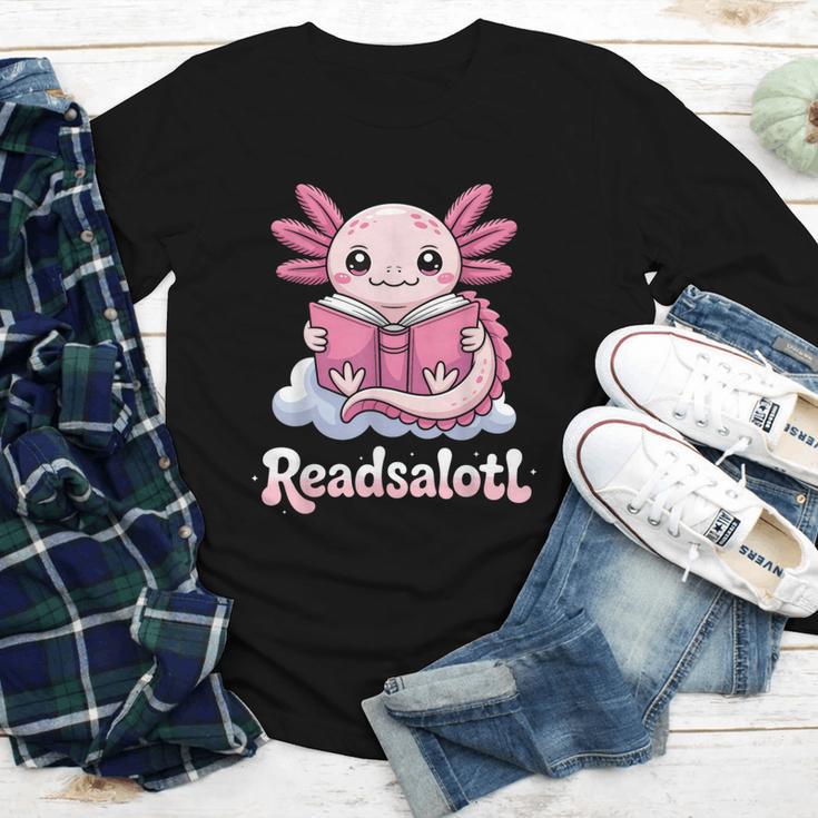 Readsalotl Axolotl Reading Cute Book Lover Bookworm Youth Long Sleeve Tee Readsalotl Axolotl Reading Cute Book Lover Bookworm Youth Long Sleeve Tee