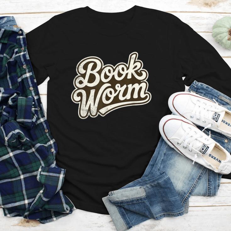 Retro Book Worm Reading For Book Lovers Youth Long Sleeve Tee