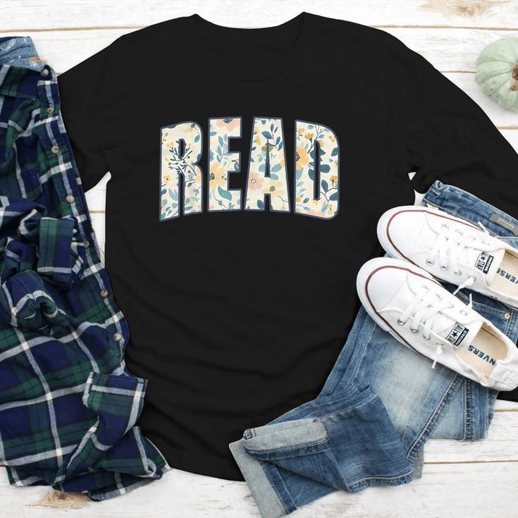 Retro Read Floral Reading Bookworm Librarian Book Lover Youth Long Sleeve Tee Retro Read Floral Reading Bookworm Librarian Book Lover Youth Long Sleeve Tee