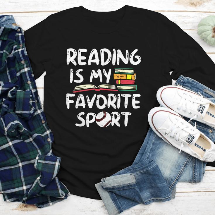 Retro Reading Is My Favorite Sport Baseball World Book Day Youth Long Sleeve Tee