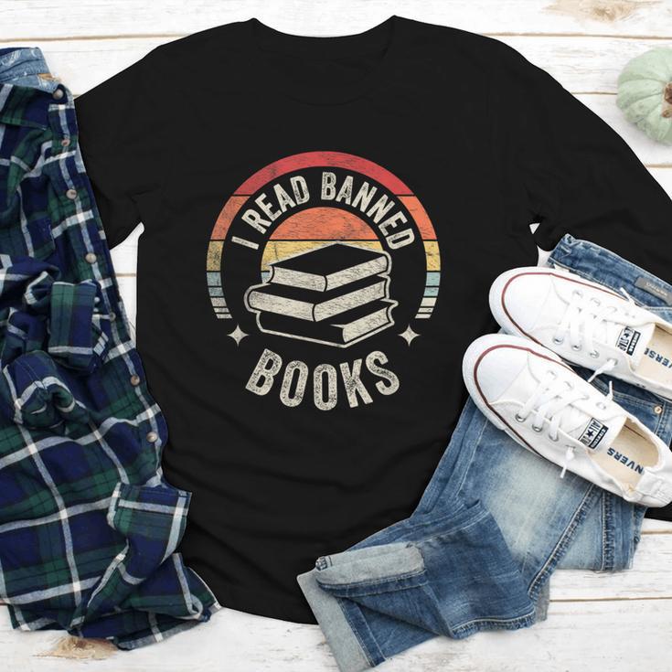 Retro Vintage Banned Books Shirt I Read Banned Books Youth Long Sleeve Tee