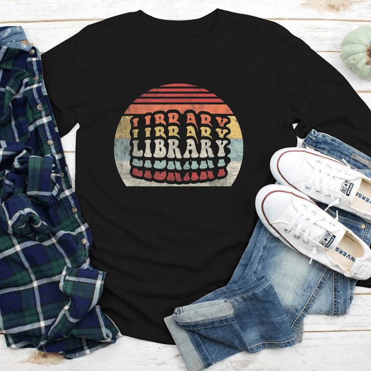 Retro Vintage Bookworm Library Shirt Book Lover Youth Long Sleeve Tee