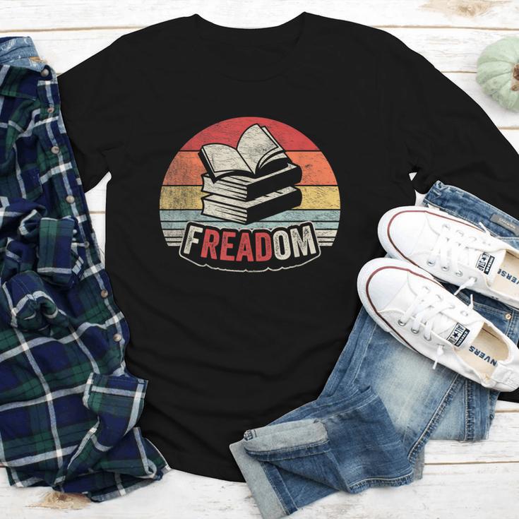 Retro Vintage FREADom Anti Ban Books Freedom To Read Youth Long Sleeve Tee