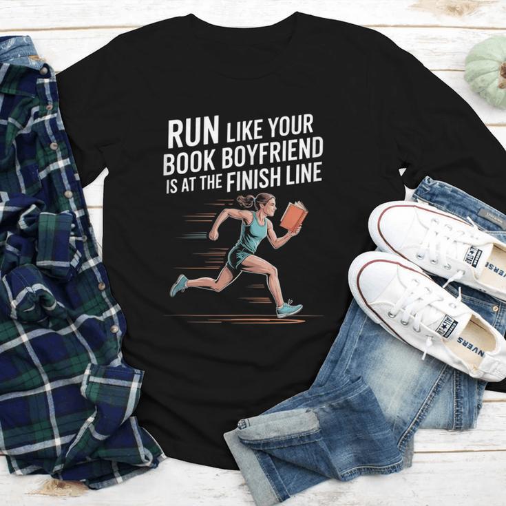 Run Like Your Book Boyfriend Is Waiting Runner Reader Youth Long Sleeve Tee Run Like Your Book Boyfriend Is Waiting Runner Reader Youth Long Sleeve Tee