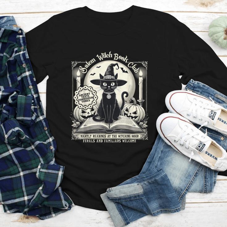 Salem Witch Book Club Vintage Halloween Cat Book Lover Youth Long Sleeve Tee Salem Witch Book Club Vintage Halloween Cat Book Lover Youth Long Sleeve Tee