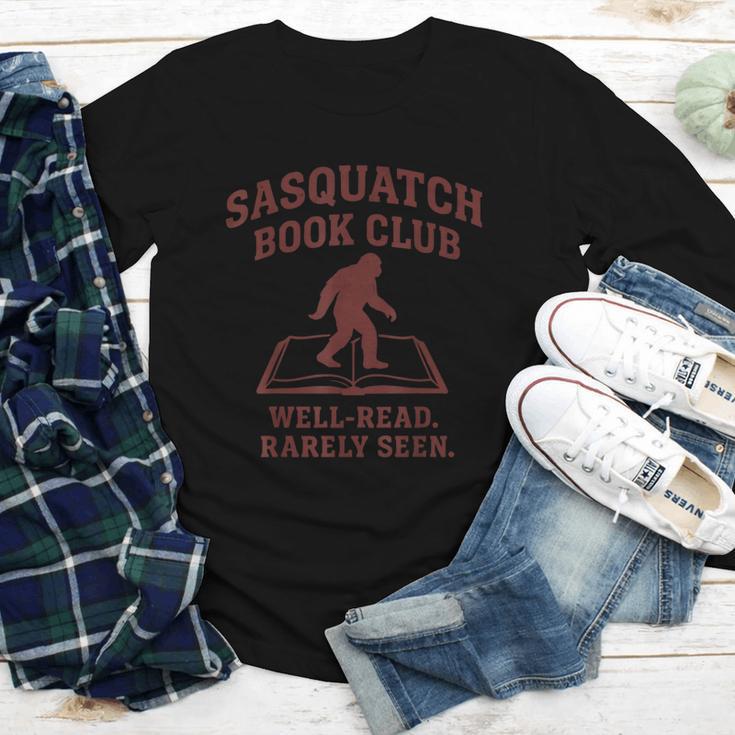 Sasquatch Book Club Bigfoot Reading Cryptid Vintage Youth Long Sleeve Tee