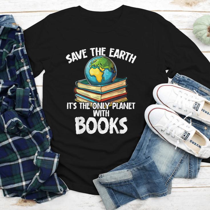 Save The Earth It’s The Only Planet With Books Youth Long Sleeve Tee