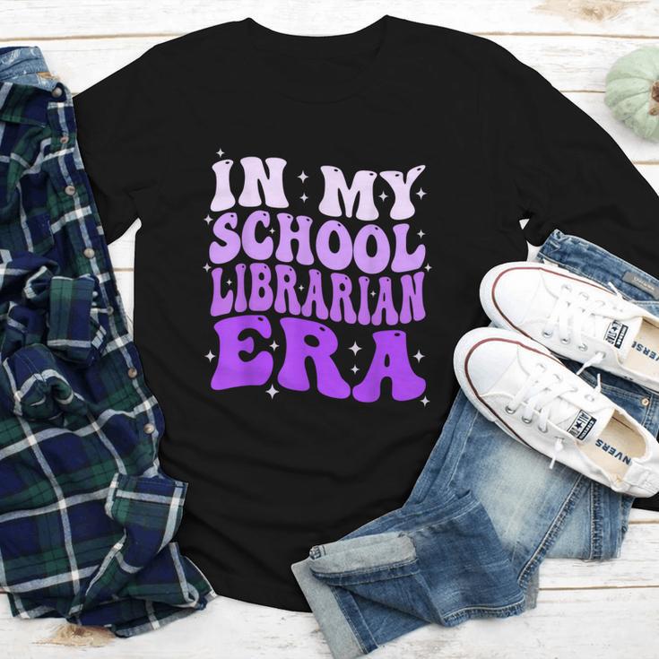 In My School Librarian Era Groovy Back To School Book Lover Youth Long Sleeve Tee