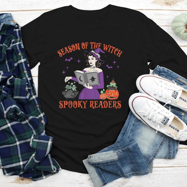 Season Of The Witch Spooky Readers Spell Book Hallowen Youth Long Sleeve Tee
