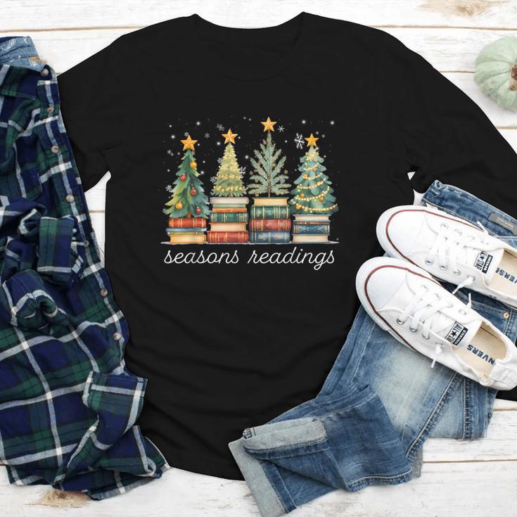 Seasons Readings All Booked For Christmas Book Reading Lover Youth Long Sleeve Tee