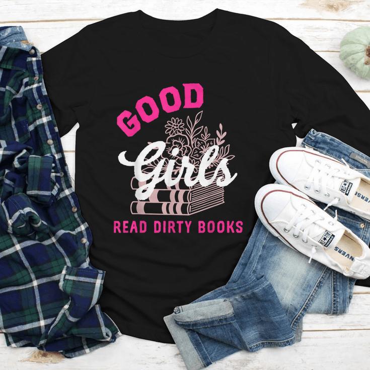 Smutty Book Merch Good Girls Read Dirty Books Smut Readers Youth Long Sleeve Tee