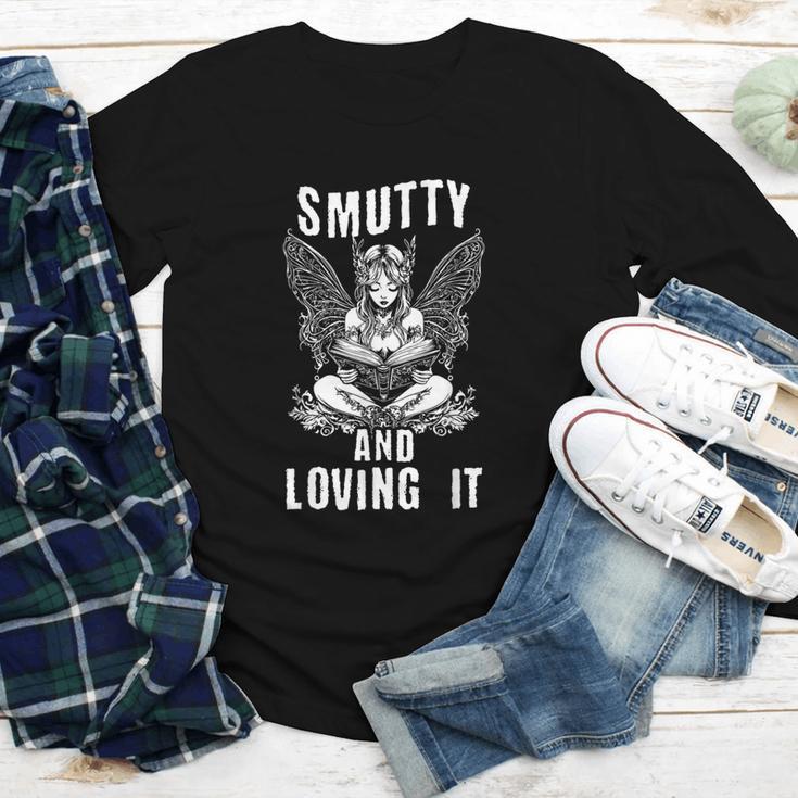 Smutty And Loving It Dark Fantasy Spicy Book Lover Youth Long Sleeve Tee