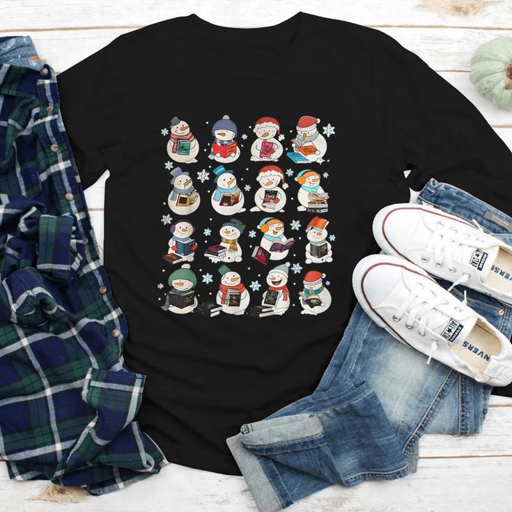 Snowman Reading Book Christmas Cozy Book Lover Bookish Youth Long Sleeve Tee Snowman Reading Book Christmas Cozy Book Lover Bookish Youth Long Sleeve Tee