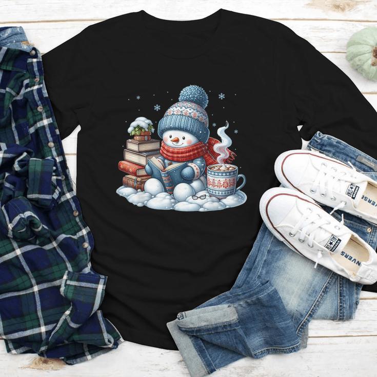 Snowman Reading Books Lovers Librarian Bookworm Christmas Youth Long Sleeve Tee Snowman Reading Books Lovers Librarian Bookworm Christmas Youth Long Sleeve Tee
