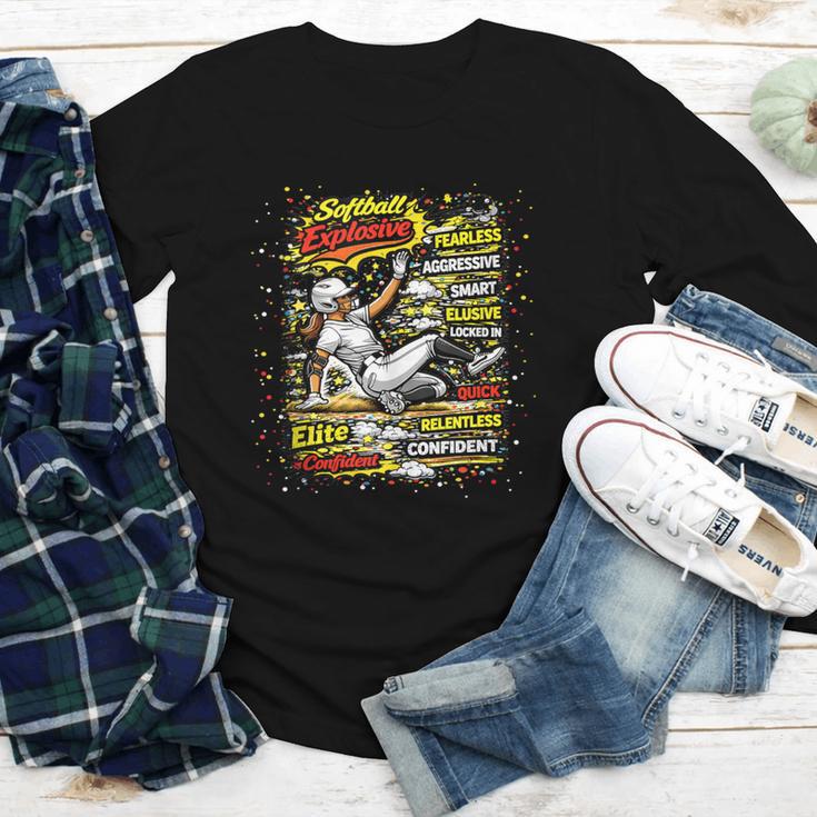 Softball Slider Pop Comic Book Art Best Traits Fast Elite Youth Long Sleeve Tee