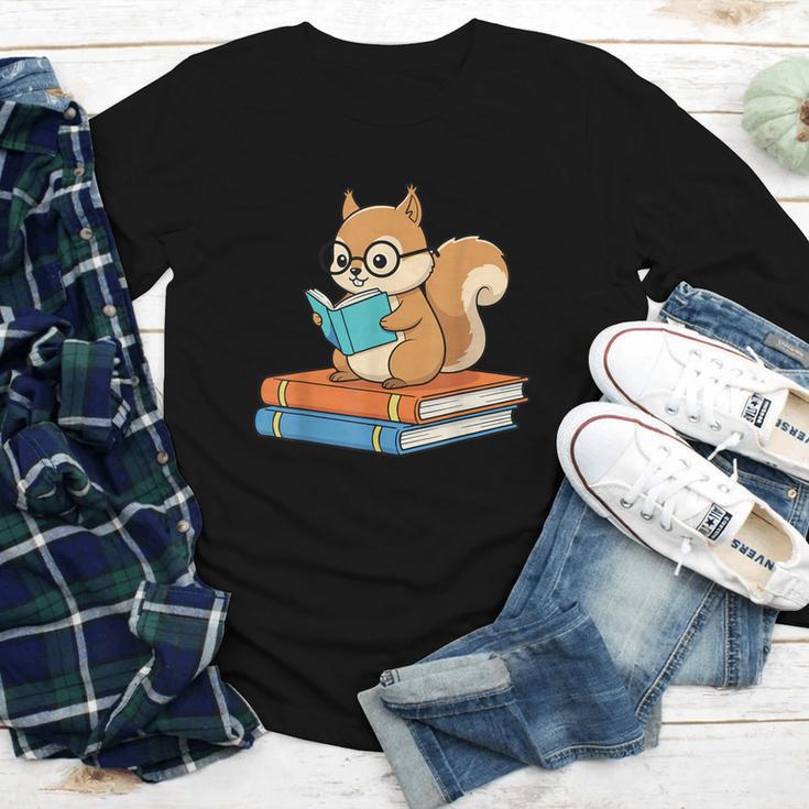 Squirrel Reading Book Glasses Bookworm Librarian Youth Long Sleeve Tee Squirrel Reading Book Glasses Bookworm Librarian Youth Long Sleeve Tee
