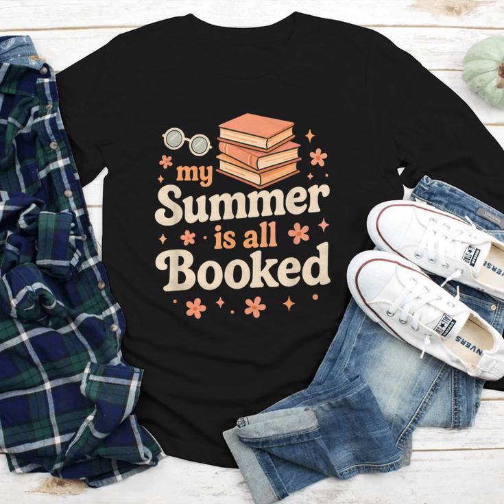 My Summer Is All Booked Book Lover Reading Vacation 2025 Youth Long Sleeve Tee