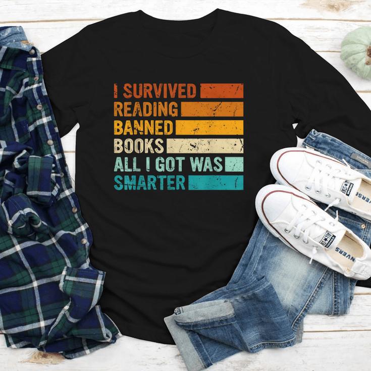 I Survived Reading Banned Books All I Got Was Smarter Youth Long Sleeve Tee