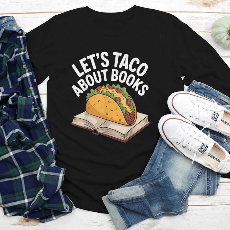 Taco Books Mexican Reading Teacher Book Lovers Bookish Youth Long Sleeve Tee