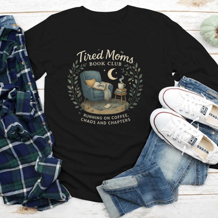 Tired Moms Book Club Coffee Chaos And Chapters Youth Long Sleeve Tee