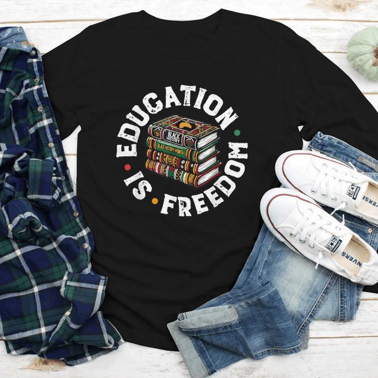 History Education Is Freedom Books Teach Black History Youth Long Sleeve Tee
