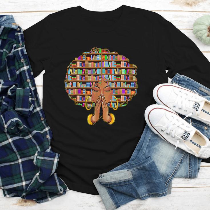 History Month Afro Women Girls Book Lover Librarian Youth Long Sleeve Tee
