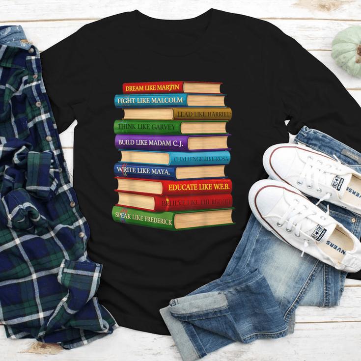 History Month Educated Black Leaders Reading Books Youth Long Sleeve Tee