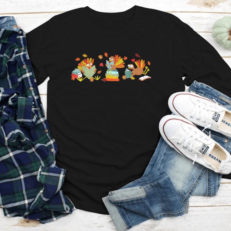 Turkey Reading Books Fall Thanksgiving Teacher Book Lovers Youth Long Sleeve Tee Turkey Reading Books Fall Thanksgiving Teacher Book Lovers Youth Long Sleeve Tee