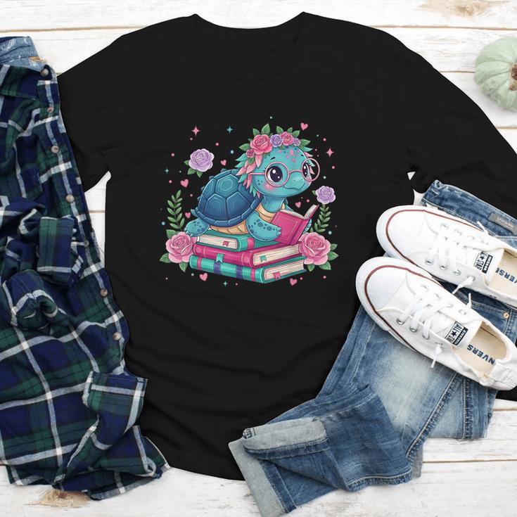 Turtle Bookworm Reading Book Bookworm Book Nerd Cute Graphic Youth Long Sleeve Tee