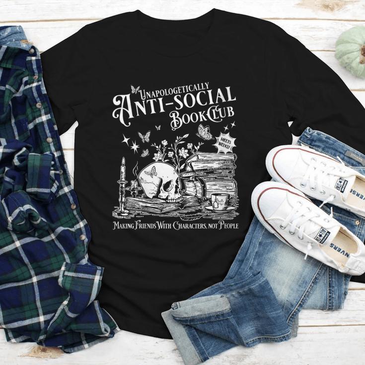 Unapologetically Antisocial Book Club Meets Weekly Retro Youth Long Sleeve Tee Unapologetically Antisocial Book Club Meets Weekly Retro Youth Long Sleeve Tee
