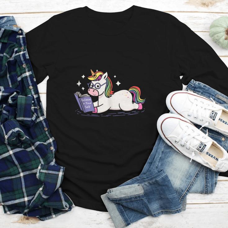 Unicorn Bookworm Believe In Yourself Cute And Inspirational Youth Long Sleeve Tee Unicorn Bookworm Believe In Yourself Cute And Inspirational Youth Long Sleeve Tee