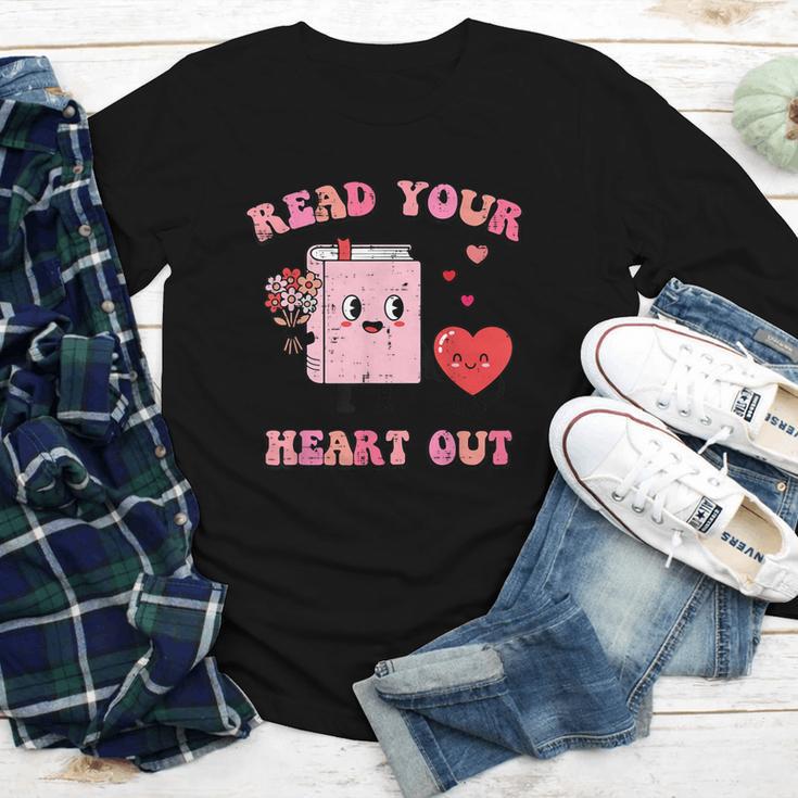 Valentines Day Book Read Your Heart Out Women Men Kids Youth Long Sleeve Tee