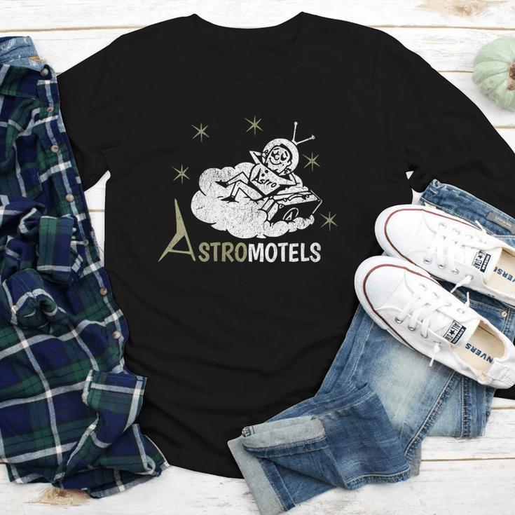 Vintage Hotel Matchbook Astro Motels 50s Retro Spaceman Youth Long Sleeve Tee