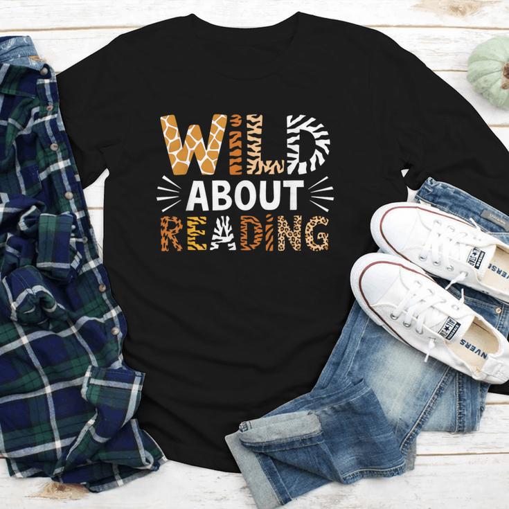 Wild About Reading Animal Bookworm Library Book Lover Reader Youth Long Sleeve Tee Wild About Reading Animal Bookworm Library Book Lover Reader Youth Long Sleeve Tee