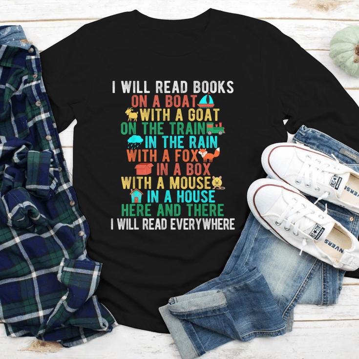 I Will Read Book On Boat Words For Kids Youth Long Sleeve Tee