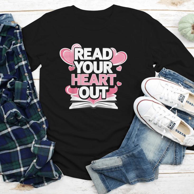Women Read Your Heart Out Valentine's Day Teacher Book Youth Long Sleeve Tee