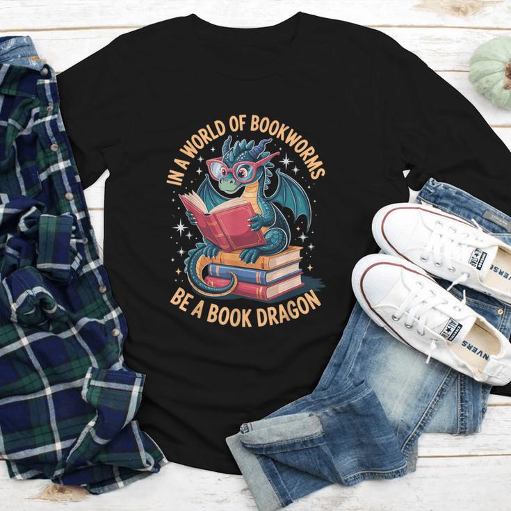 In A World Of Bookworms Be A Book Dragon Youth Long Sleeve Tee