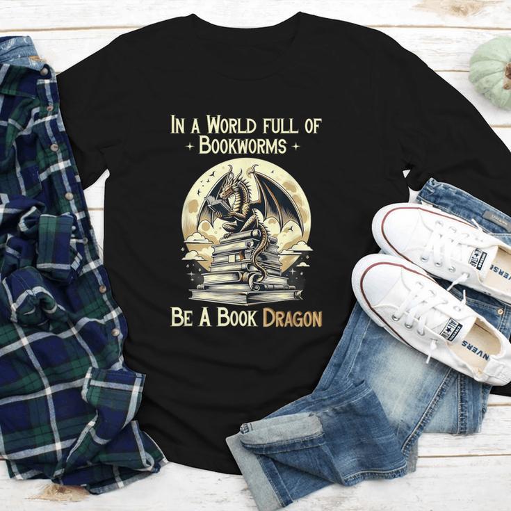 In a World Full Of Bookworms Be a Book Dragon Books Reading Youth Long Sleeve Tee In a World Full Of Bookworms Be a Book Dragon Books Reading Youth Long Sleeve Tee