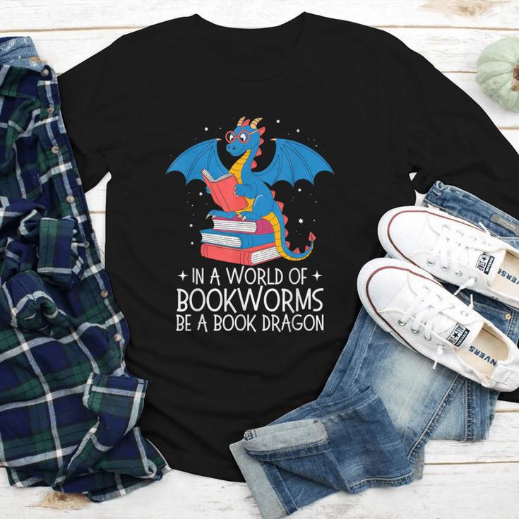 In A World Full Of Bookworms Be A Book Dragon Reading Youth Long Sleeve Tee In A World Full Of Bookworms Be A Book Dragon Reading Youth Long Sleeve Tee