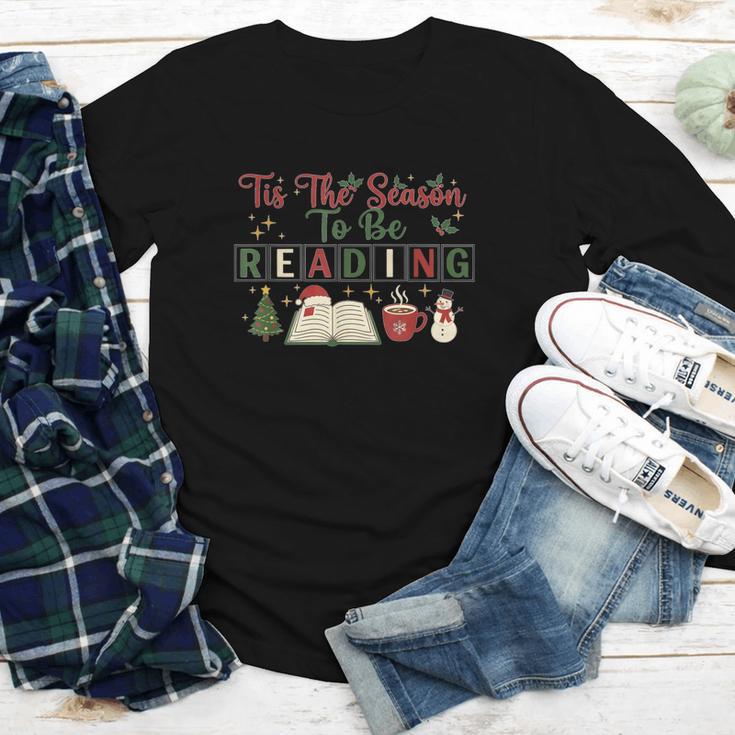 Xmas Books Tis The Season To Be Reading Book Lover Youth Long Sleeve Tee
