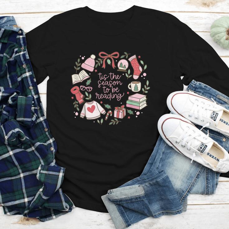 Xmas Tis The Season To Be Reading Books Pajamas Youth Long Sleeve Tee Xmas Tis The Season To Be Reading Books Pajamas Youth Long Sleeve Tee