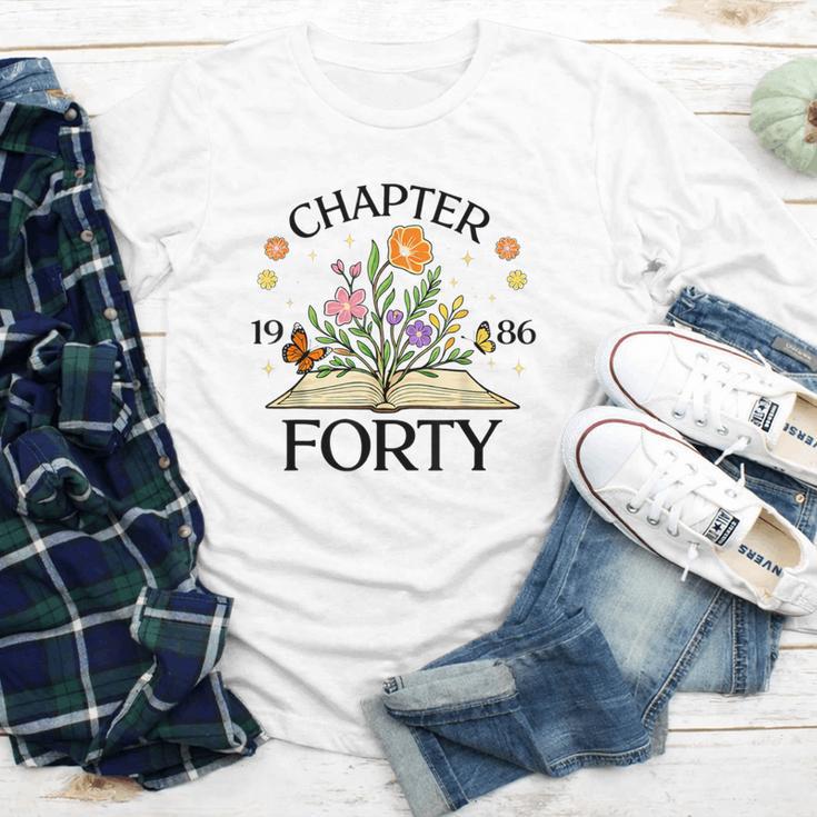 1986 Chapter Forty 40th Birthday Wildflower Book Youth Long Sleeve Tee