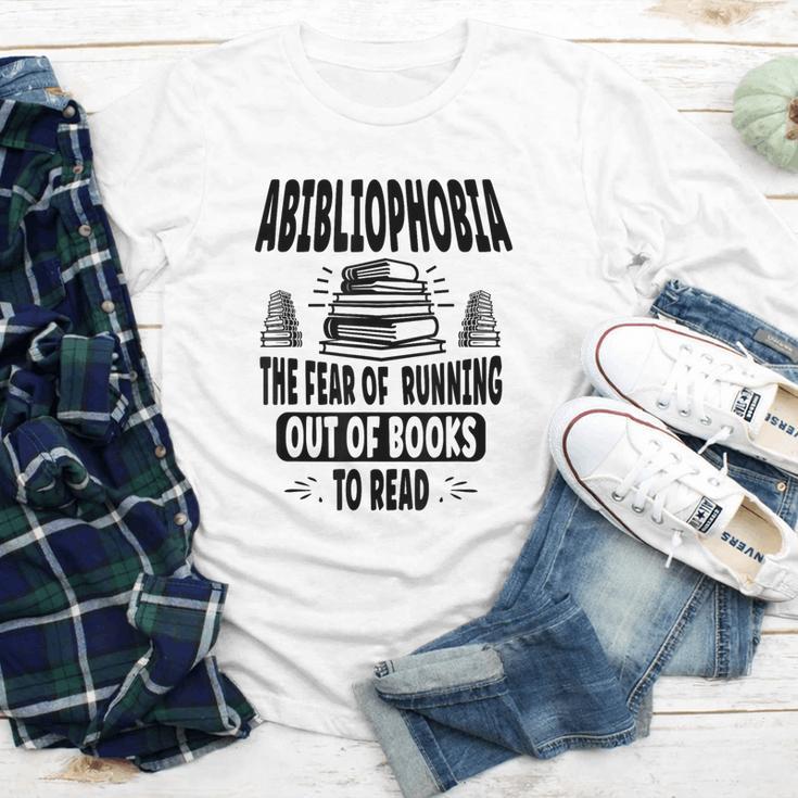 Abibliophobia Definition Book Reading Lover Fans Text Youth Long Sleeve Tee